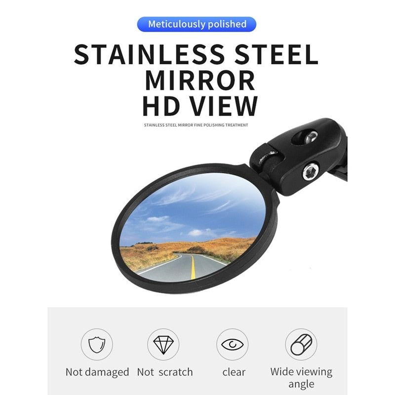 Universal Bicycle Rearview Adjustable Wide-Angle Mirror