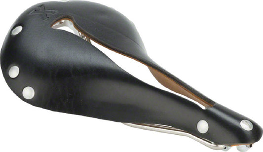 Selle Anatomica X2 Series Watershed Saddle: Black with Silver Chicago Screws