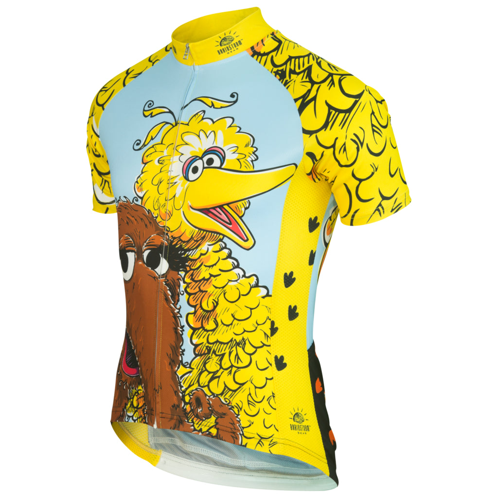 Sesame Street Big Bird & Snuffy Men's Cycling Jersey (2XL, 3XL)