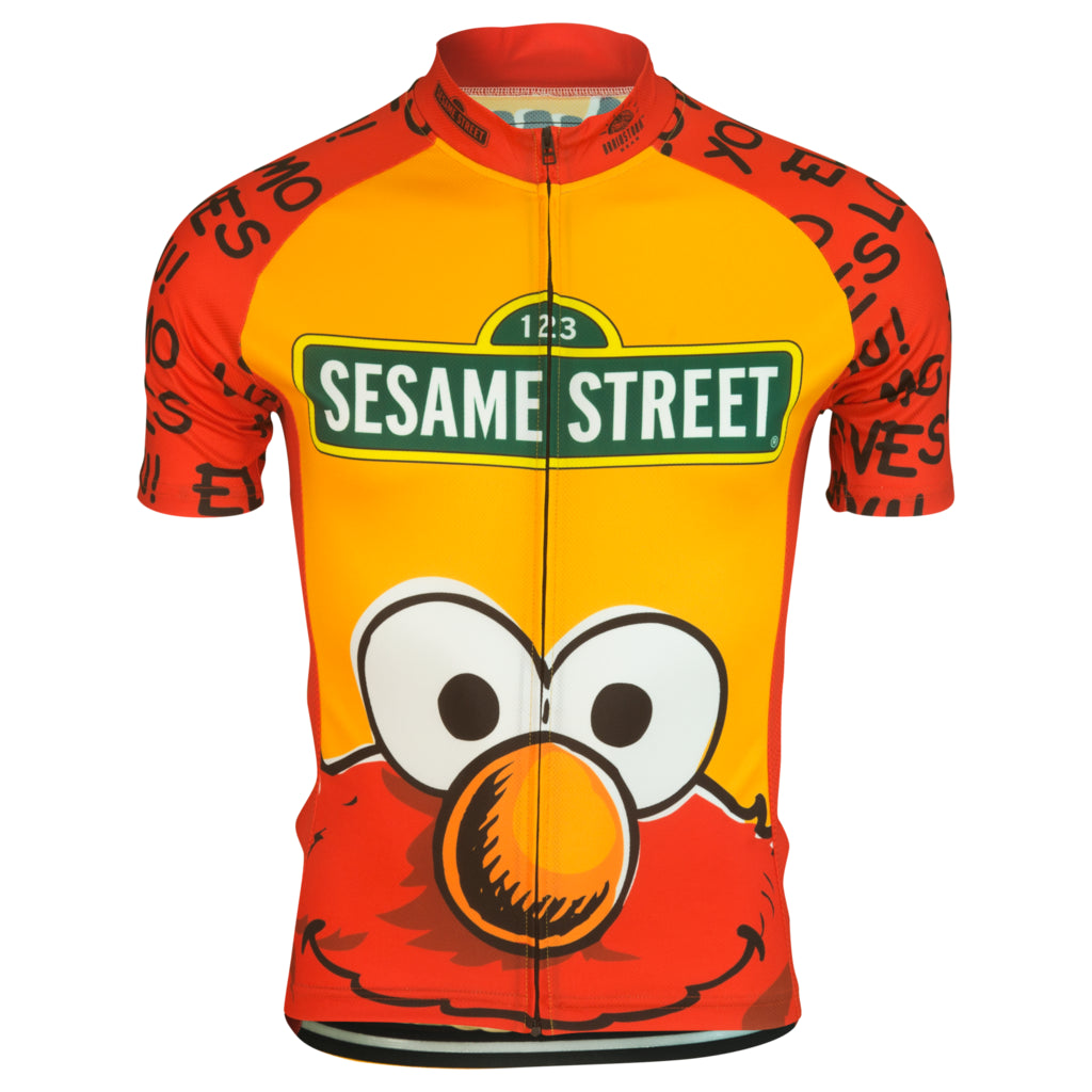 Sesame Street Elmo Men's Cycling Jersey (S, 3XL)