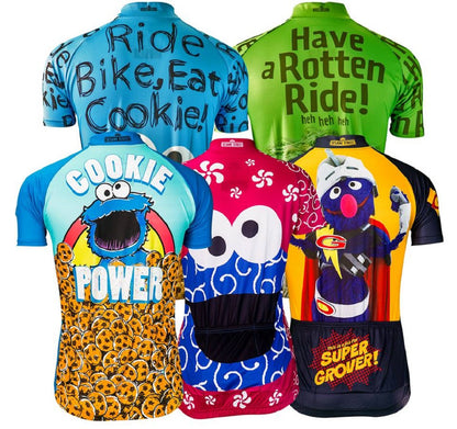 Sesame Street Big Bird & Snuffy Men's Cycling Jersey (2XL, 3XL)