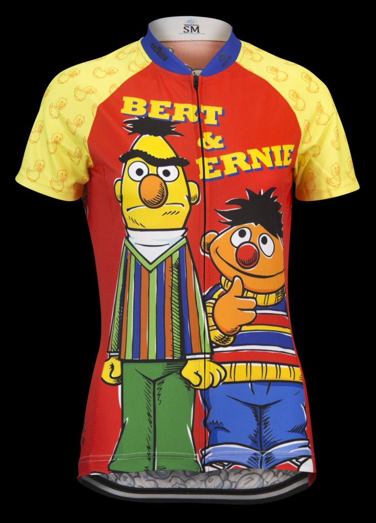 Sesame Street Bert & Ernie Women's Cycling Jersey (S, M, L, XL, 2XL)