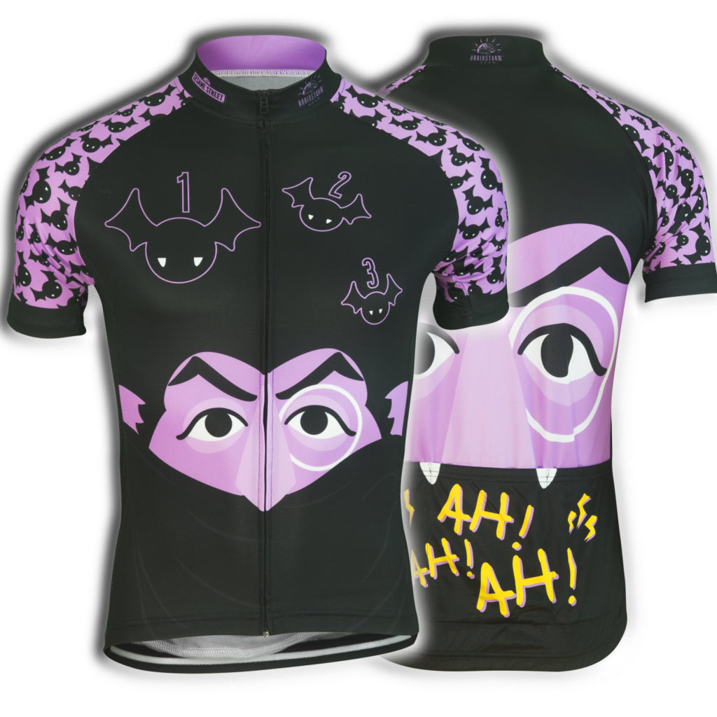 Sesame Street The Count Men's Cycling Jersey (S, L, 3XL)