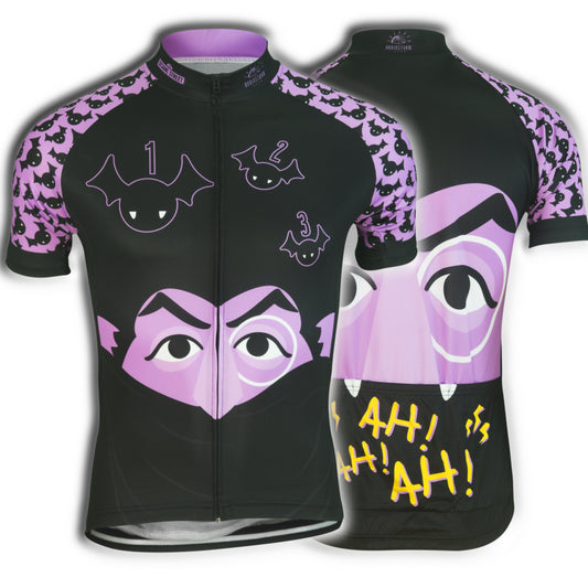 Sesame Street The Count Men's Cycling Jersey (S, L, 3XL)