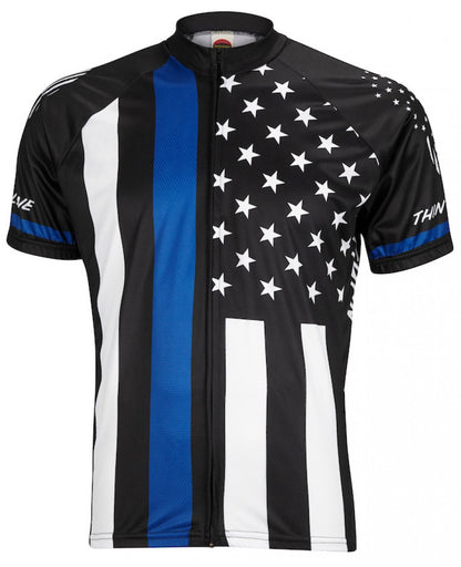 Thin Blue Line Men's Road Cycling Jersey (S, M, L, XL, 2XL, 3XL)