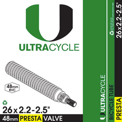 ULTRACYCLE Presta Valve Bicycle Tire Inner Tube