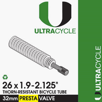 ULTRACYCLE TRIPLE-THICK/PUNCTURE RESISTANT Bicycle Tire Inner Tube
