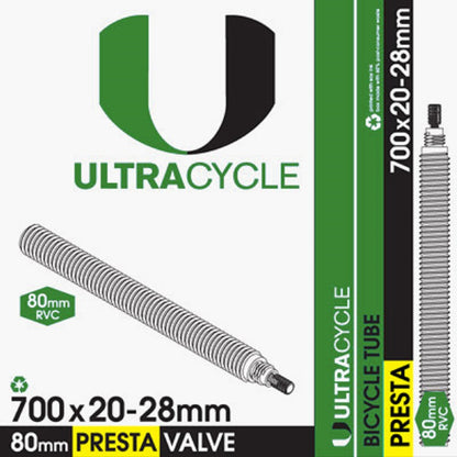 ULTRACYCLE Presta Valve Bicycle Tire Inner Tube