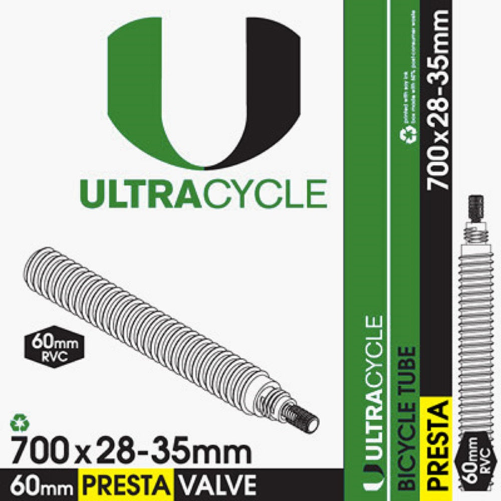 ULTRACYCLE Presta Valve Bicycle Tire Inner Tube