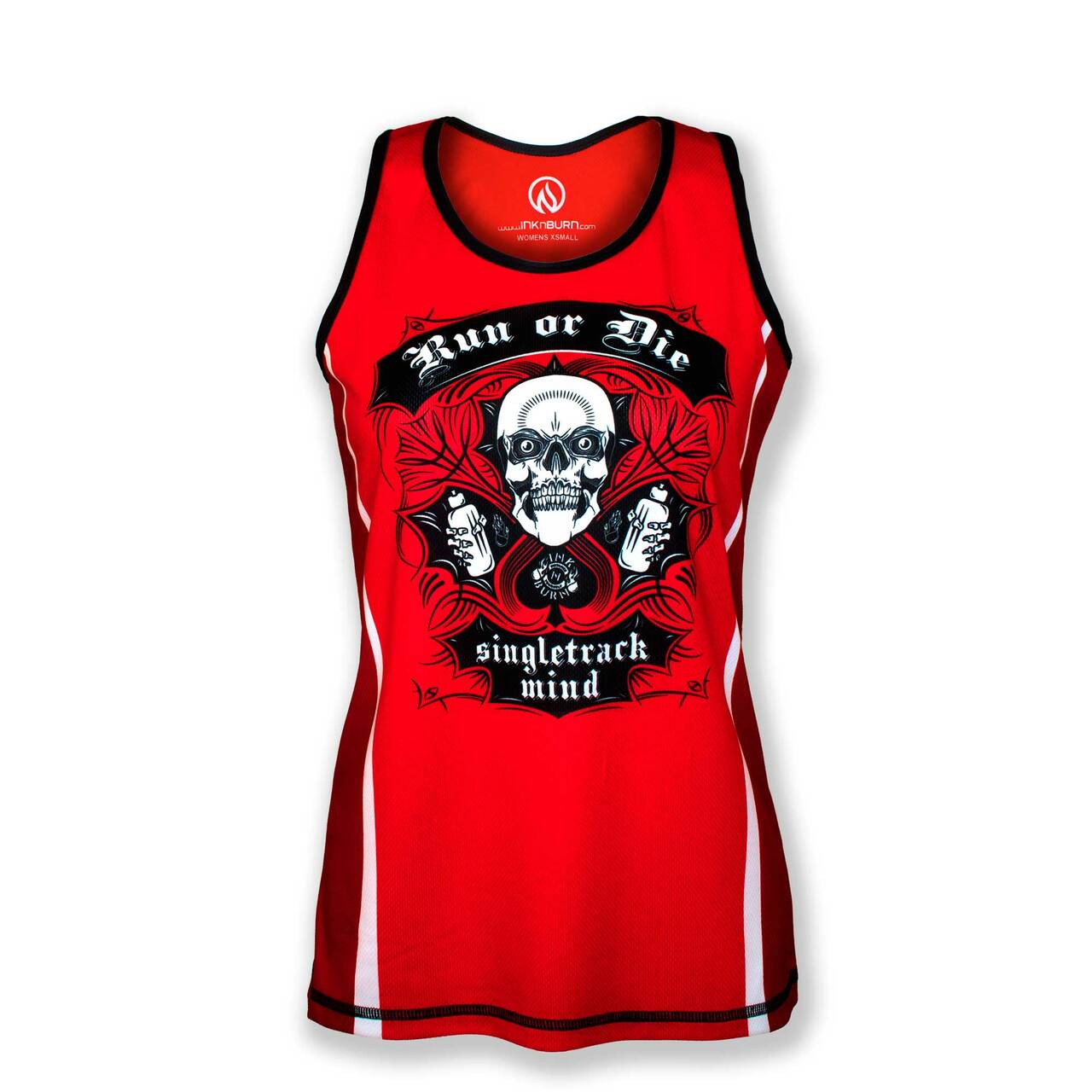 INKnBURN Women's Red Run or Die Singlet (XL, 2XL)