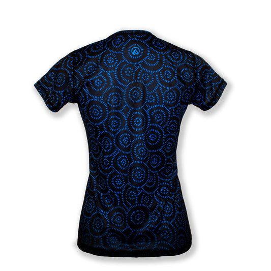 INKnBURN Women's Concentric Circles Tech Shirt (XS, S, L, XL, 2XL)
