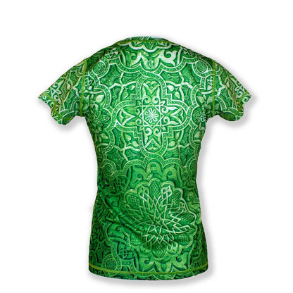 INKnBURN Women's Celtic Mandala Tech Shirt (XS, S)