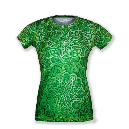 INKnBURN Women's Celtic Mandala Tech Shirt (XS, S)