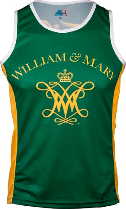 William & Mary Tribe Men's RUN/TRI Singlet (XS, S, M, L, 2XL, 3XL)