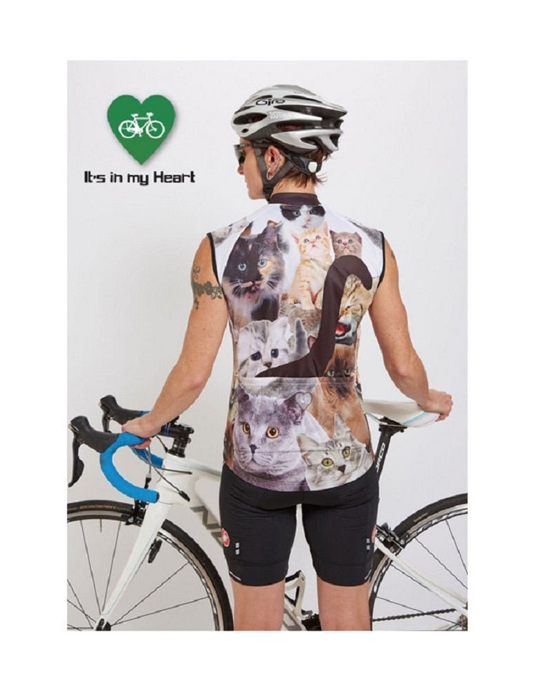 Cats Women's Sleeveless Cycling Jersey (M, 2XL)