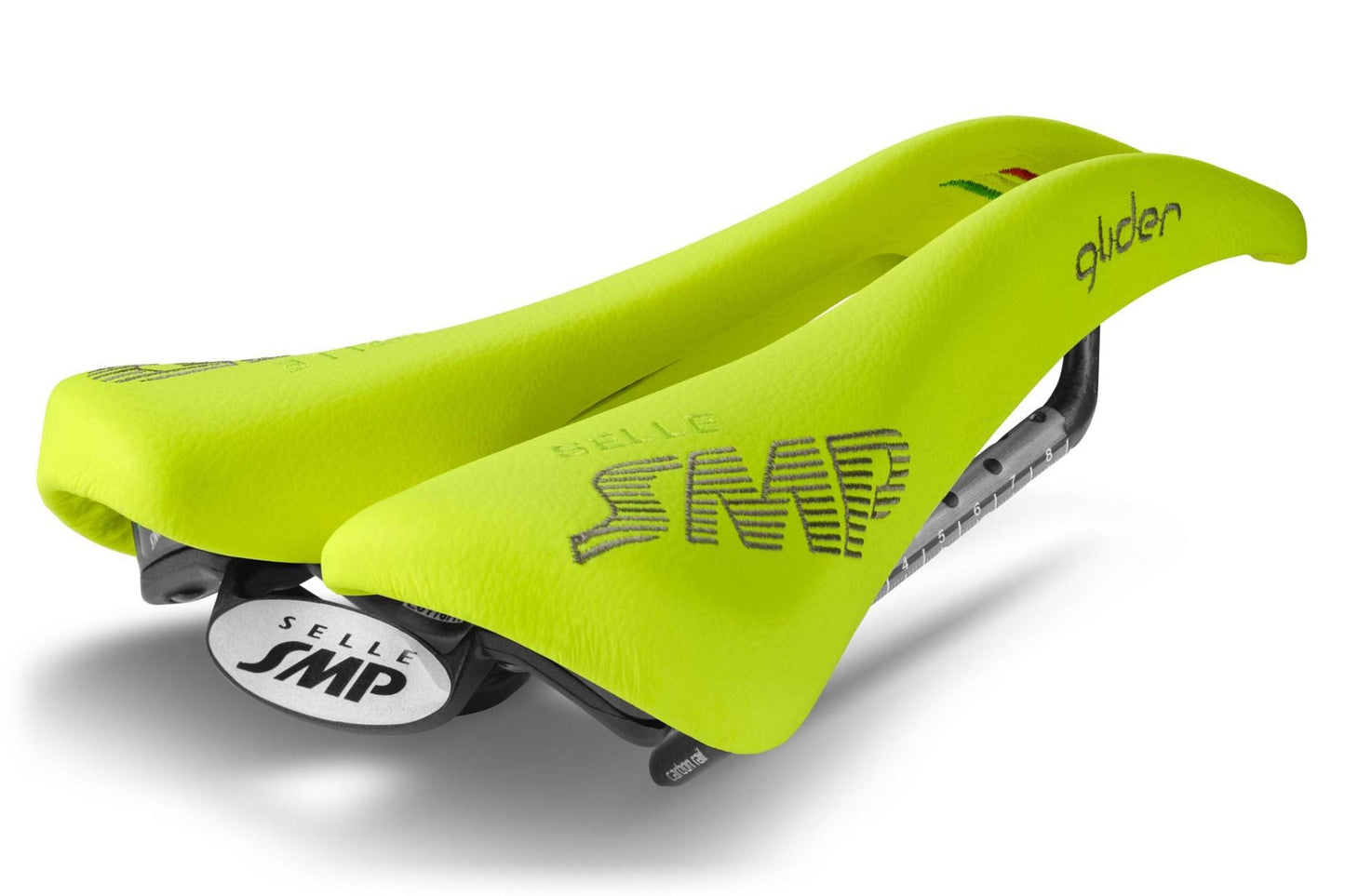 Selle SMP Glider Saddle with Carbon Rails (Fluro Yellow)