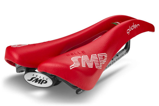 Selle SMP Glider Saddle with Carbon Rails (Red)
