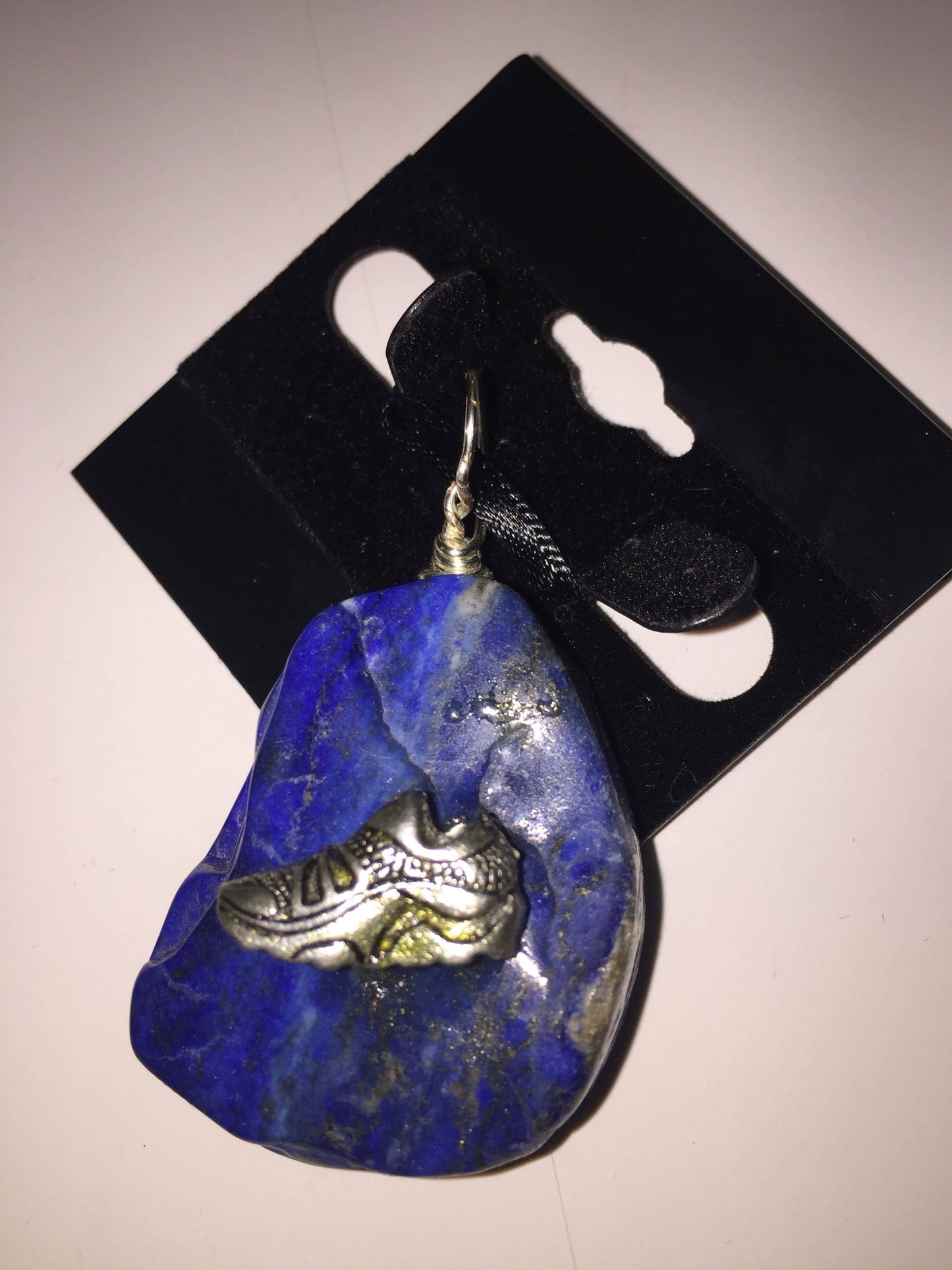 Stone Pendant - Running Shoe - Blue