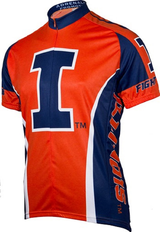 Illinois Fighting Illini Cycling Jersey (S, M, L, XL, 2XL, 3XL)