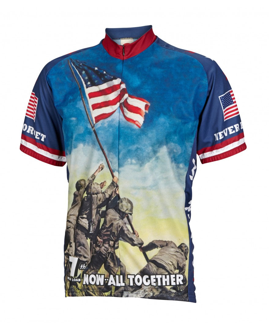 Iwo Jima Never Forget Men's Cycling Jersey (S, M, L, XL, 2XL, 3XL)