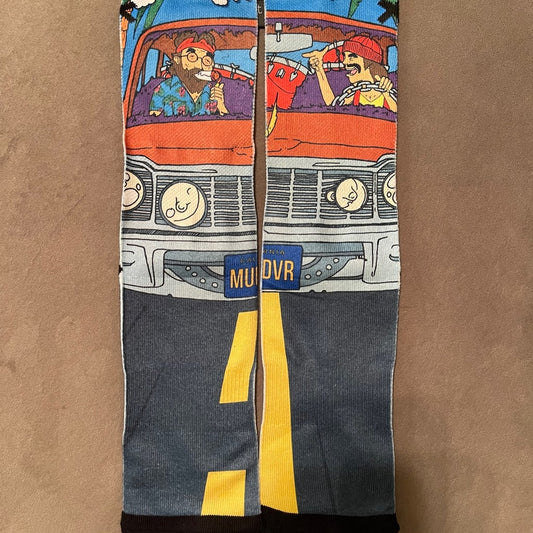 Men's Odd Sox Cheech and Chong On the Road MURDVR Crew Socks