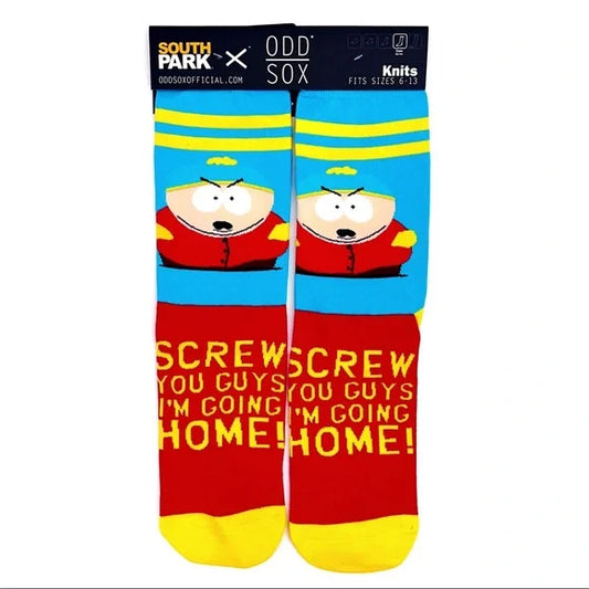 Men's Odd Sox South Park Cartman Screw You Guys I'm Going Home! Crew Socks