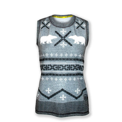 INKnBURN Women's Polar Bear Sleeveless Sweater Vest Tech Shirt (2XL)