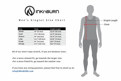 INKnBURN Men's Desert Sunset Singlet (2XL)