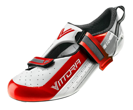 Vittoria TRI PRO Triathlon Cycling Shoes - White / Red EU 42.5 (8.75)