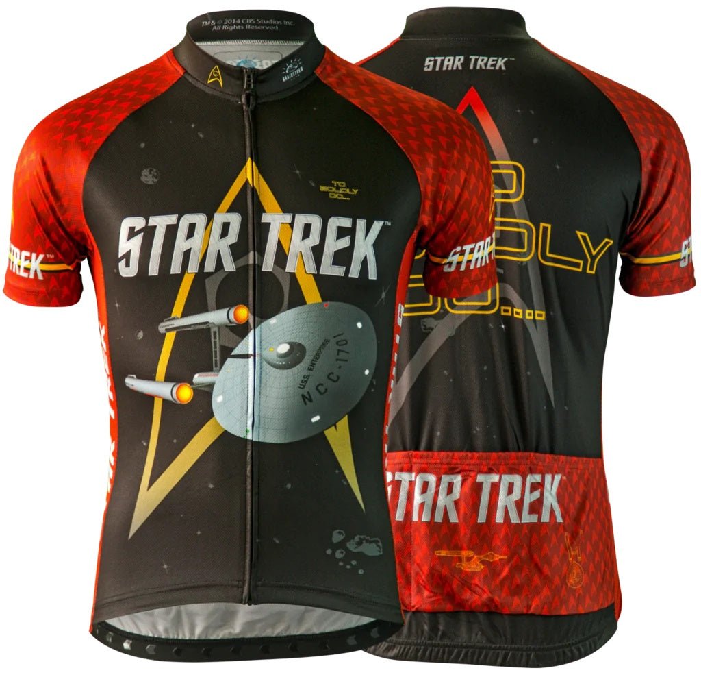 Star Trek Engineering Red Men's Cycling Jersey (Small)