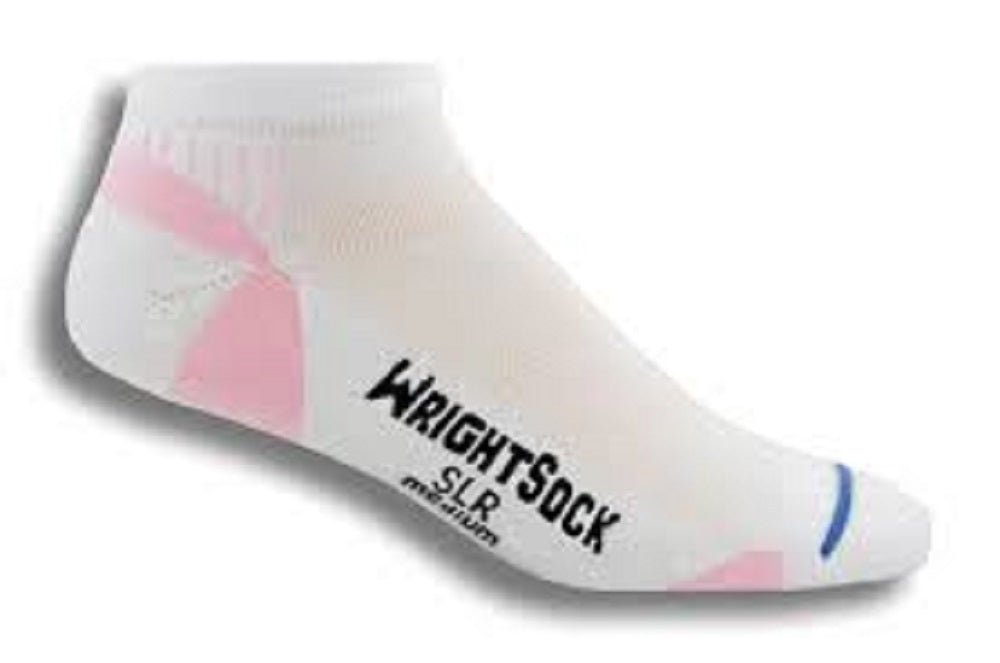 Wrightsock Velocity Lo Socks (White / Pink) Small