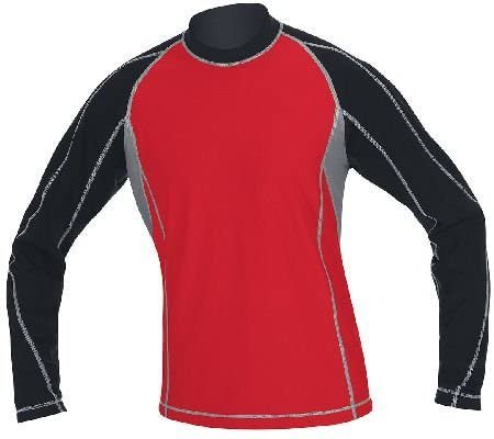 Gore Men's COUNTDOWN Thermo Front Zip Long-Sleeved Jersey, Red / Spear Gray XX-Large
