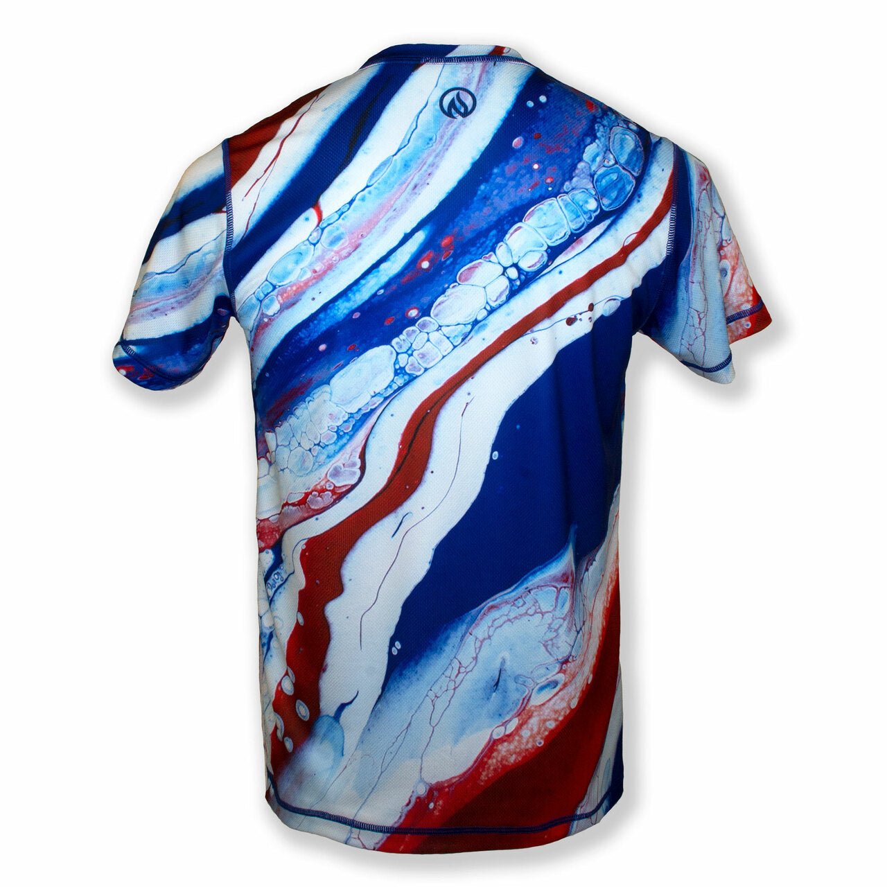 INKnBURN Men's Red, White & Blue Tech Shirt (Large)