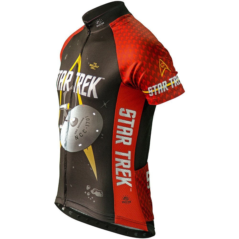 Star Trek Engineering Red Men's Cycling Jersey (Small)