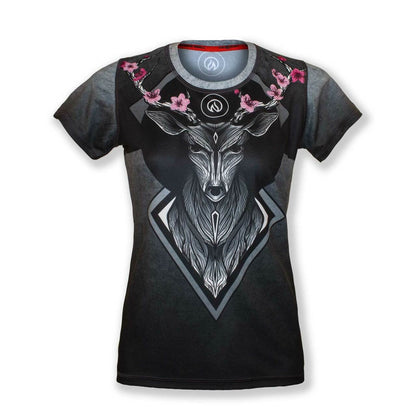 INKnBURN Women's Deer Tech Shirt (X-Small)