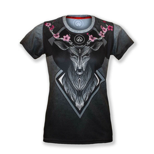 INKnBURN Women's Deer Tech Shirt (X-Small)