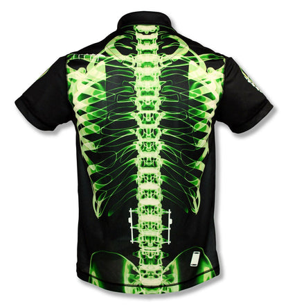 INKnBURN Men's Green X-Ray Polo Shirt (S)