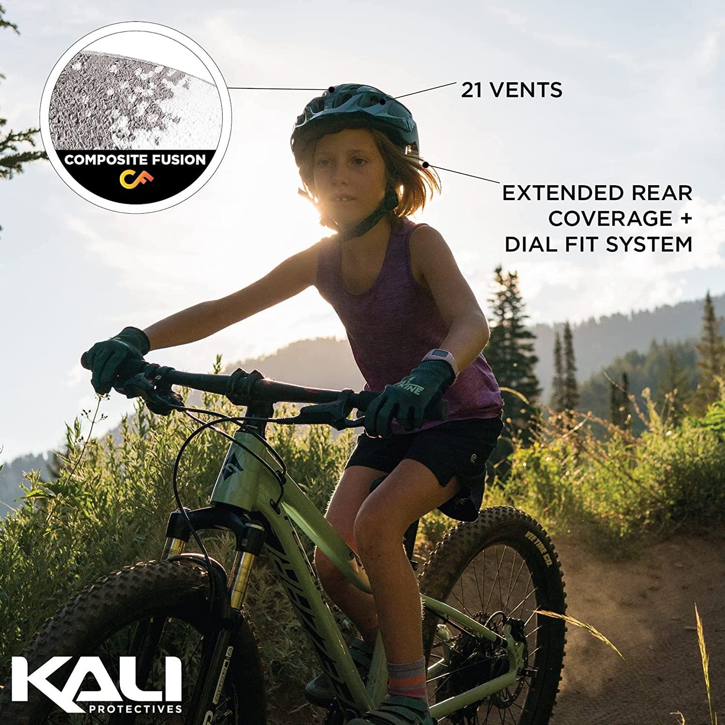 Kali Protectives Chakra Youth Bicycle Helmet (Black Pixel)