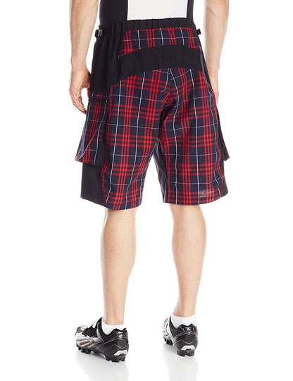 Outlaw Bullet Men's MTB Short Red Plaid (Medium)