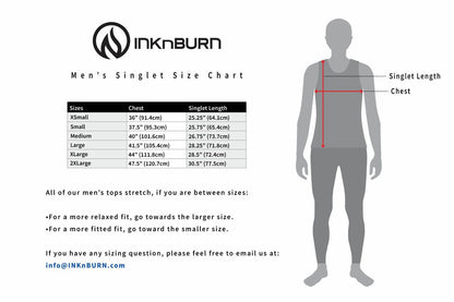 INKnBURN Men's Pineapple Singlet (L, 2XL)