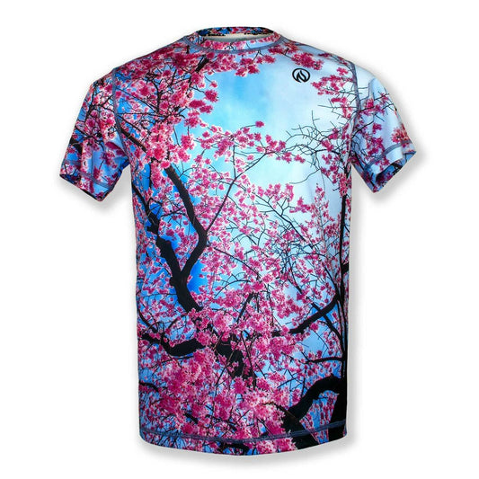 INKnBURN Men's Cherry Blossom Tech Shirt (Medium)