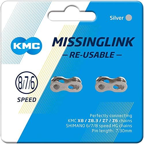 Chain Link KMC MISSINGLINK 8/7/6SPD 7.3MM Card of 2