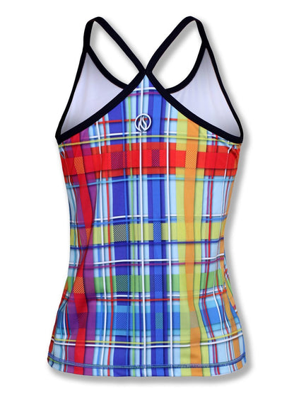 INKnBURN Women's Rainbow Plaid Camisole (X-Small)