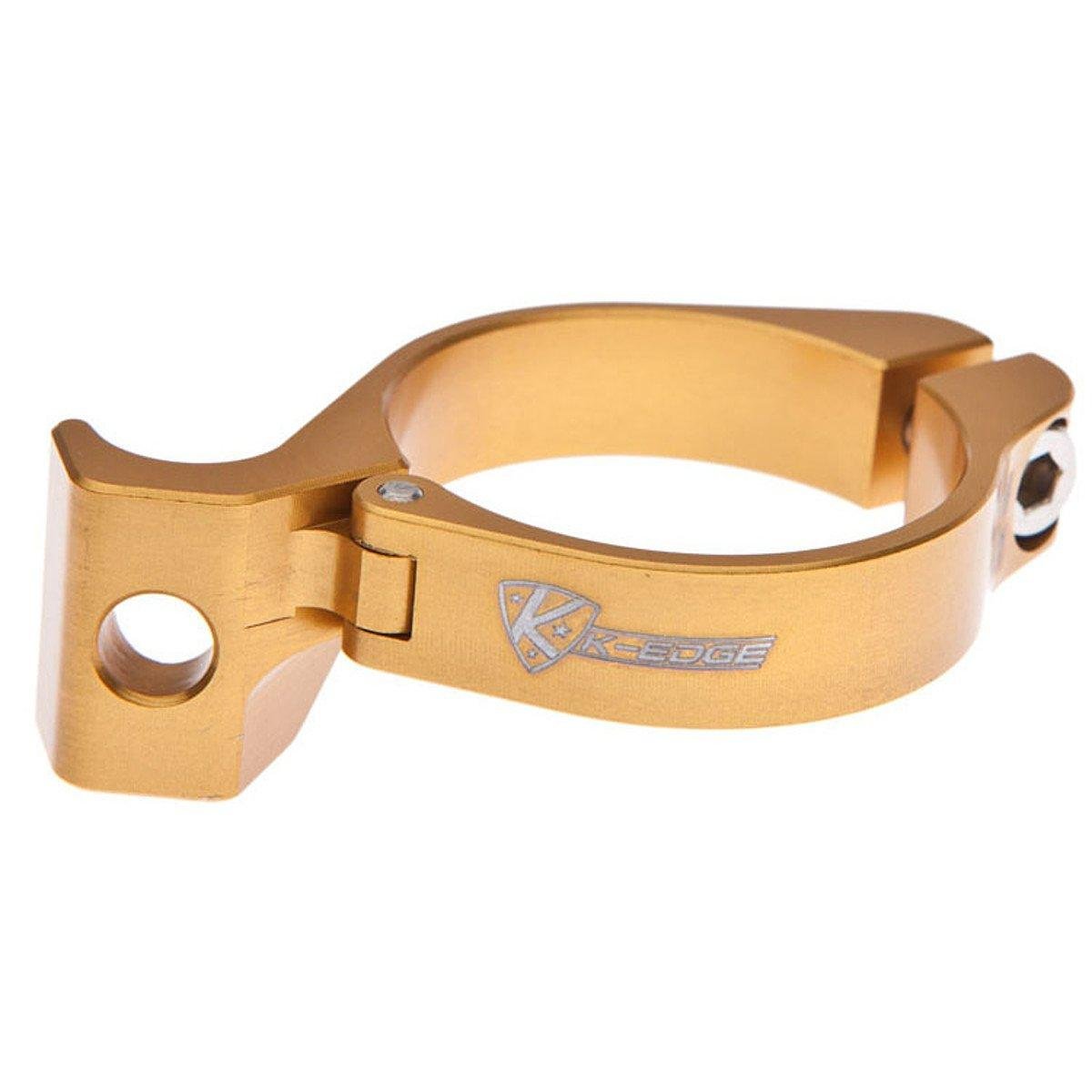K-EDGE Braze-On Adapter Kit, Clamp, Chain Guide, Ti Hardware (34.9 Gold)