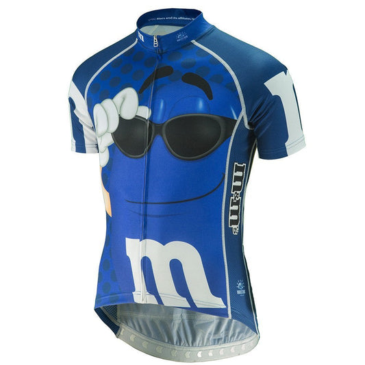 M&M's "Signature" Men's Cycling Jersey - Blue (Small) - 50% OFF!