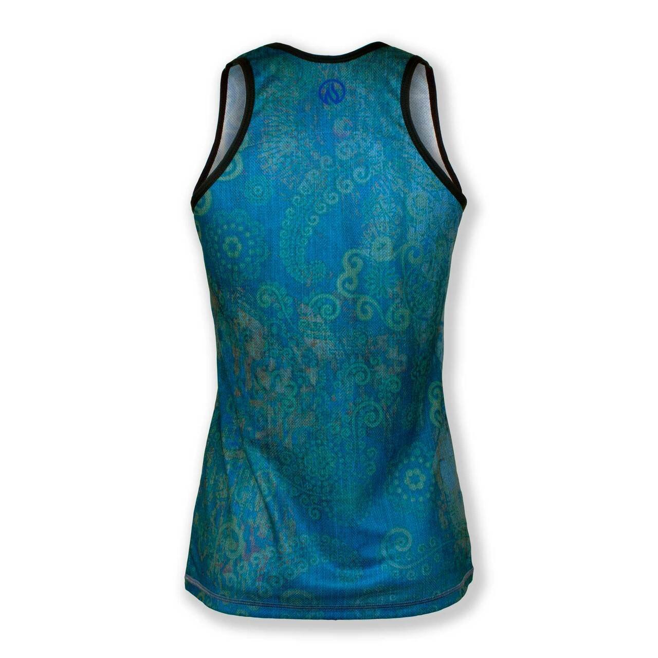 INKnBURN Women's Turquoise Paisley Singlet (XS)