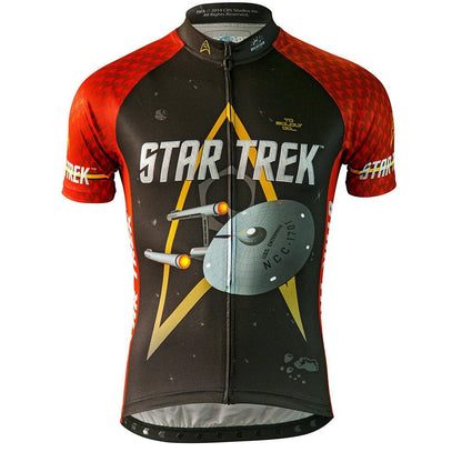 Star Trek Engineering Red Men's Cycling Jersey (Small)