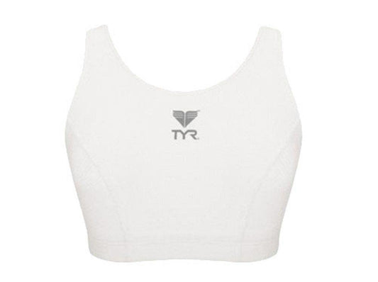 TYR Triathlon Women's Solid Power Support Top, White, X-Large