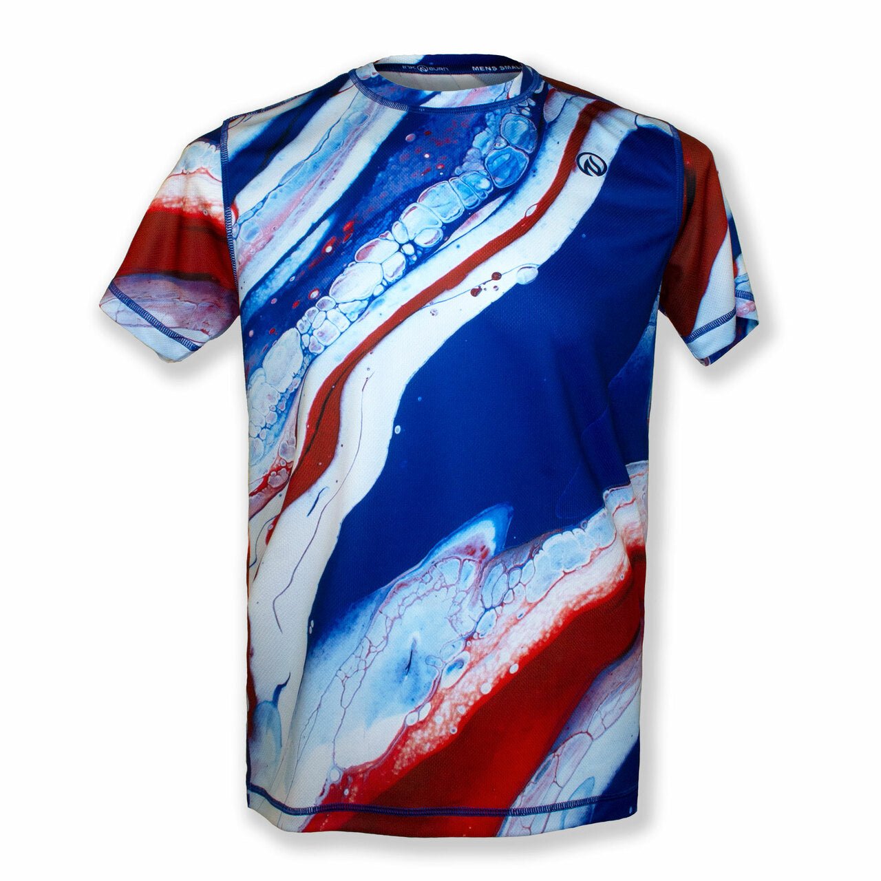 INKnBURN Men's Red, White & Blue Tech Shirt (Large)