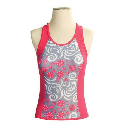 SheBeest Kona Tri Top, White/Pink, X-Small
